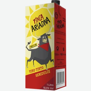 Вино ординарное ФИНКА АРИАДНА 8,5-15% КР. П/СЛ. Т/ПАК 1Л