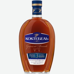 Коньяк Трехлетний Коктебель 40% 0,5л