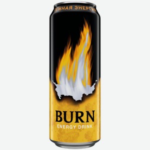 Энергетический б/а напиток BURN ТЕМНАЯ ЭНЕРГИЯ Ж/Б. 0,449Л