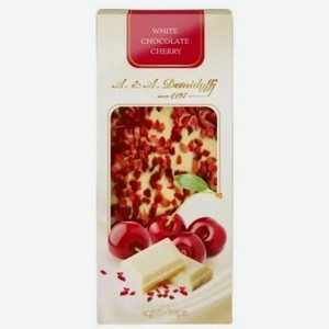 Шоколад A&a Demidoff Белый С Посыпкой Из Вишни 100г, , ,