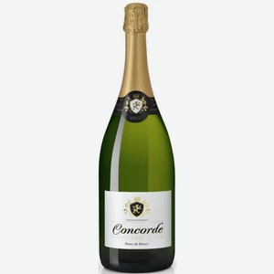 Вино игристое КОНКОРД 8,5-13,5% БЕЛ. БРЮТ 1,5Л