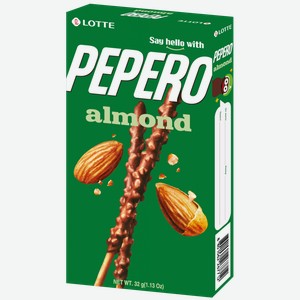 Соломка Almond Pepero В Шоколадной Глазури С Миндалем 36г, , ,
