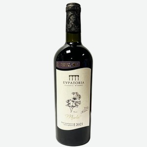 Вино ординарное СЕРИЯ ТРАВЫ МЕРЛО 10-12% КР. СУХ. 0,75Л