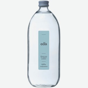 Вода  Едис  Газированная, в стеклянной бутылке, 950 мл