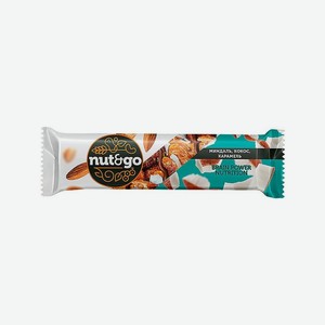 Батончик Nut&Go с миндалём, кокосом, карамелью 36г