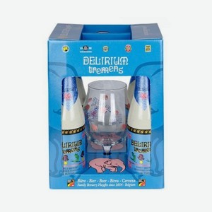 Набор Huyghe Delirium Tremens 8,5% 0,33л (4бут.+бокал)