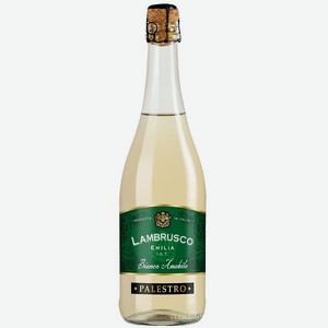 Вино игристое Palestro Lambrusco Emilia IGT Bianco Amabile 8%, 0.75 л
