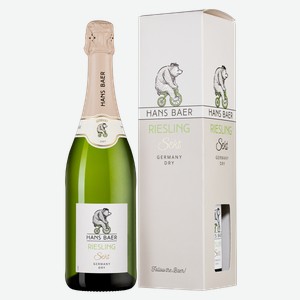 Игристое вино Hans Baer Riesling Sekt в подарочной упаковке 0.75 л.
