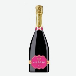 Винный напиток игристый Allegro Rose Amabile розовое полусладкое 750 мл Россия
