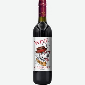 Вино Wine Day Cabernet красное сухое 12%, 0.75 л