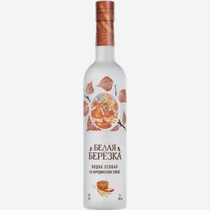 Водка особая БЕЛАЯ БЕРЕЗКА НА БОРОДИНСКОМ ХЛЕБЕ 40% 0,5Л, ,
