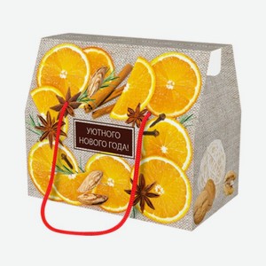 Подарок новогодний Коробка-кейс Апельсинки В 1100г