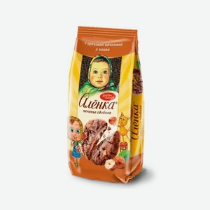 Печенье сдобное АЛЕНКА с ореховой нач и какао 200г