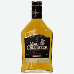 Виски Maccallister купажированный 250мл, 3 года, 40%, Россия