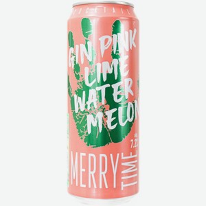 Напиток слабоалкогольный Merry Time gin pink lime watermelon 430 мл