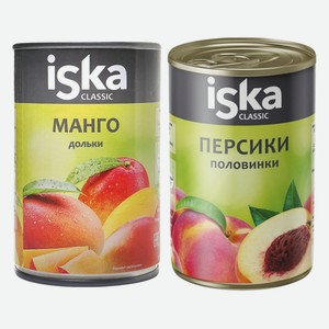 Манго дольки, Персики половинки в сиропе Botanica 425 мл