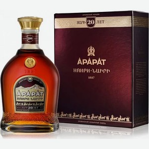 Коньяк Арарат Наири 700мл, 20 лет, 40%, Армения, в подарочной коробке