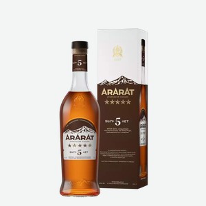 Коньяк армянский АРАРАТ ПЯТЬ ЗВЕЗДОЧЕК 40% П/УП. 0,5Л, 0,5