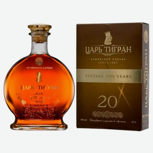 Коньяк марочный старый КС Царь Тигран 20-летний 40% 0,7л в подарочной упаковке 0.7 л