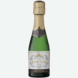 Вино  Сэн-Луи  Блан де Блан Брют, 200 мл, Игристое-белое, Сухое