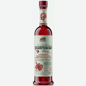 Настойка полусладкая АРХАНГЕЛЬСКАЯ ВИШНЯ РУЧНОГО СБОРА 24% 0,5Л, 0,5