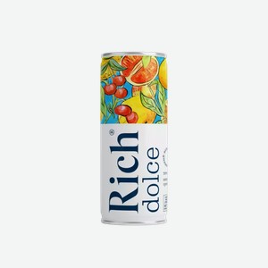 Напиток сокосодержащий RICH DOLCE ВИШНЯ-ГРЕЙПФРУТ Ж/Б. 0,33Л, 0,33