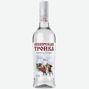 Водка Сибирская Тройка 40% 0,5л, 0,5