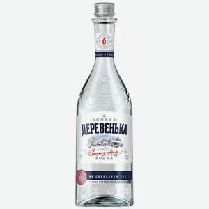 Водка Зимняя Деревенька На Солодовом Спирте 40% 0,25л, 0,25