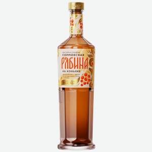 Настойка сладкая СОРМОВСКАЯ РЯБИНА НА КОНЬЯКЕ 18% 0,5Л, 0,5