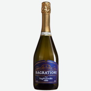 Вино игристое выдержанное БАГРАТИОНИ КЛАССИК 8,5-13,5% БЕЛ. БРЮТ 0,75Л, 0,75