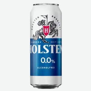 Пивной напиток б/а HOLSTEN 0.0 СВЕТЛ. ФИЛЬТР. ПАСТЕР. Ж/Б. 0,45Л, 0,45