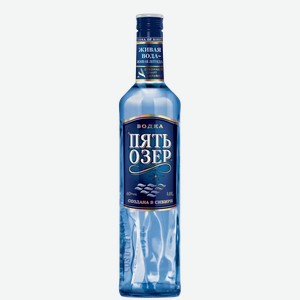 Водка Пять Озер 40% 1л, 1