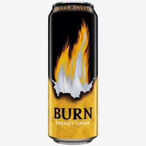 Энергетический б/а напиток BURN ТЕМНАЯ ЭНЕРГИЯ Ж/Б. 0,449Л, 0,449