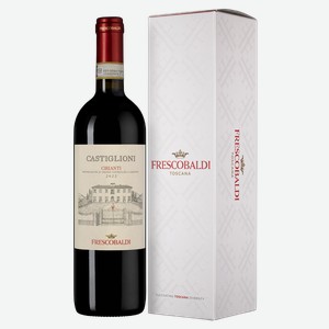 Вино Chianti Castiglioni в подарочной упаковке 0.75 л.