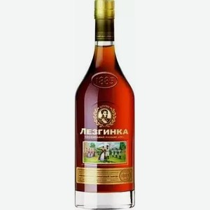 Коньяк выдержанный ЛЕЗГИНКА КВ МАРОЧНЫЙ 40% НОВ. БУТ. 0,5Л, 0,5