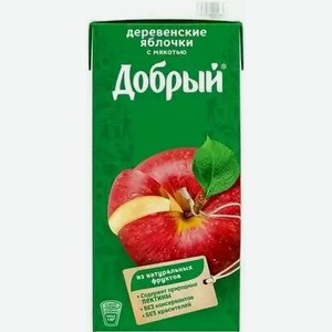 Нектар Добрый Деревенские Яблочки 2л, 2