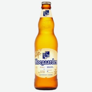 Пивной напиток HOEGAARDEN БЕЛОЕ СВЕТЛ. НЕФИЛЬТР. ПАСТЕР. СТ/Б. 0,44Л, 0,44