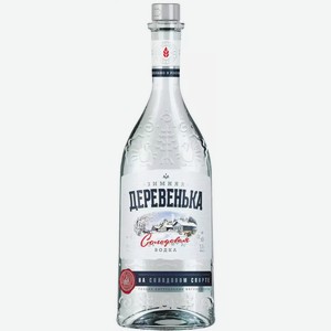 Водка Зимняя Деревенька На Солодовом Спирте 40% 1л, 1