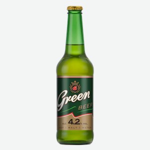 Пиво Green Beer Светл. Фильтр. Пастер. Ст/б. 0,45л, 0,45