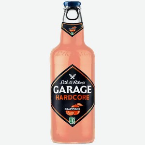 Пивной напиток SETH AND RILEY S GARAGE HARDCORE GRAPEFRUIT СВЕТЛ. ФИЛЬТР. ПАСТЕР. СТ/Б. 0,4Л, 0,4