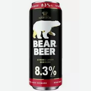 Пиво Bear Beer Светл. Фильтр. Пастер. Ж/б. 0,45л, 0,45