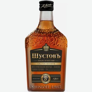 Коньяк Шустов 5 Лет 40% 0,25л, 0,25