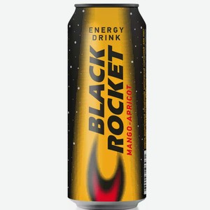 Энергетический напиток BLACK ROCKET МАНГО-АБРИКОС Ж/Б. 0,45Л, 0,45