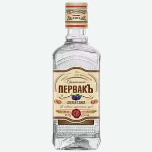 Водка особая ПЕРВАКЪ СПЕЛАЯ СЛИВА 40% 0,5Л, 0,5