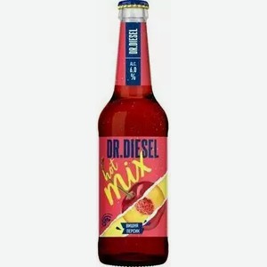 Пивной напиток DR. DIESEL HOT MIX ВИШНЯ И ПЕРСИК СВЕТЛ. ФИЛЬТР. ПАСТЕР. СТ/Б. 0,45Л, 0,45
