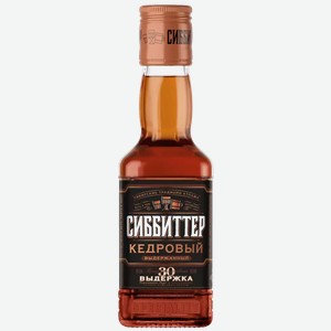 Настойка горькая СИББИТТЕР КЕДРОВАЯ ВЫДЕРЖАННАЯ 38% 0,25Л, 0,25