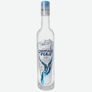 Водка Сибирская Река Горная 40% 0,5л, 0,5