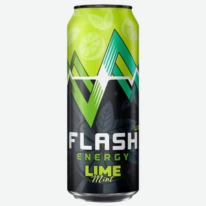 Энергетический напиток FLASH UP ENERGY МЯТНЫЙ ЛАЙМ Ж/Б. 0,45Л, 0,45