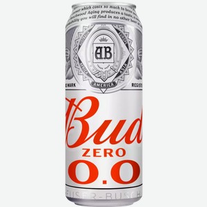 Пивной напиток б/а BUD СВЕТЛ. ФИЛЬТР. ПАСТЕР. Ж/Б. 0,45Л, 0,45
