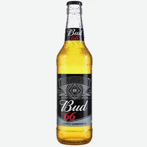 Пиво Bud 66 Светл. Фильтр. Пастер. Ст/б. 0,44л, 0,44